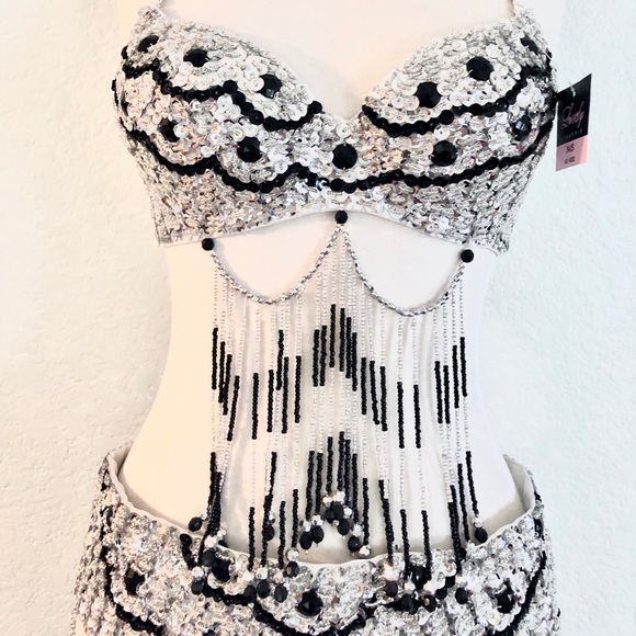 Two Piece Beaded Festival Belly Dancing Costume